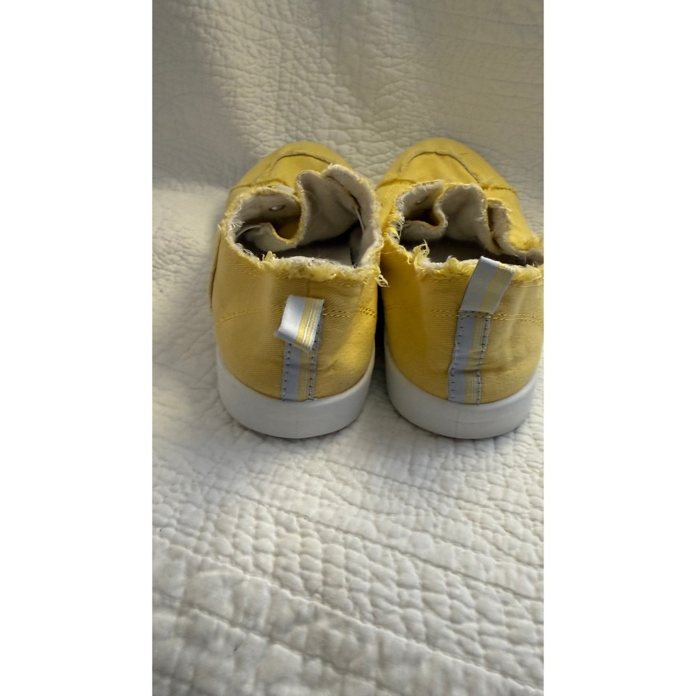 Vionic Beach Pismo Yellow Canvas Lace Up Sneakers Casual Comfort Women's Shoes - Picture 4 of 9
